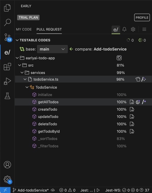 PULL Request tab in sidebar