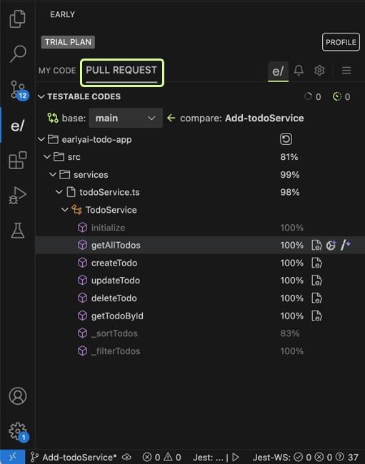 PULL Request tab in sidebar