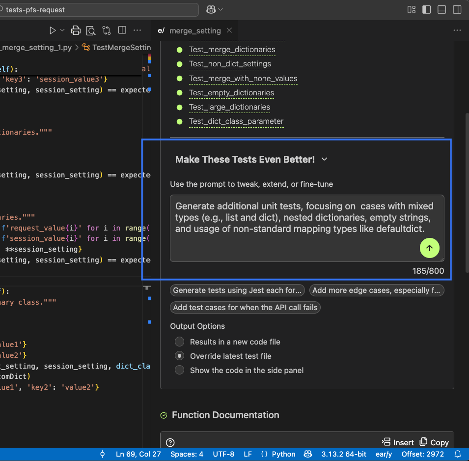 Enhance Tests for Python