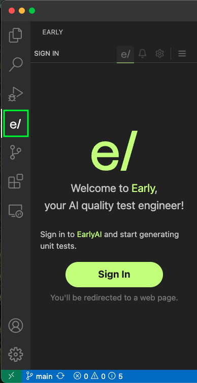 Extension Sign-in