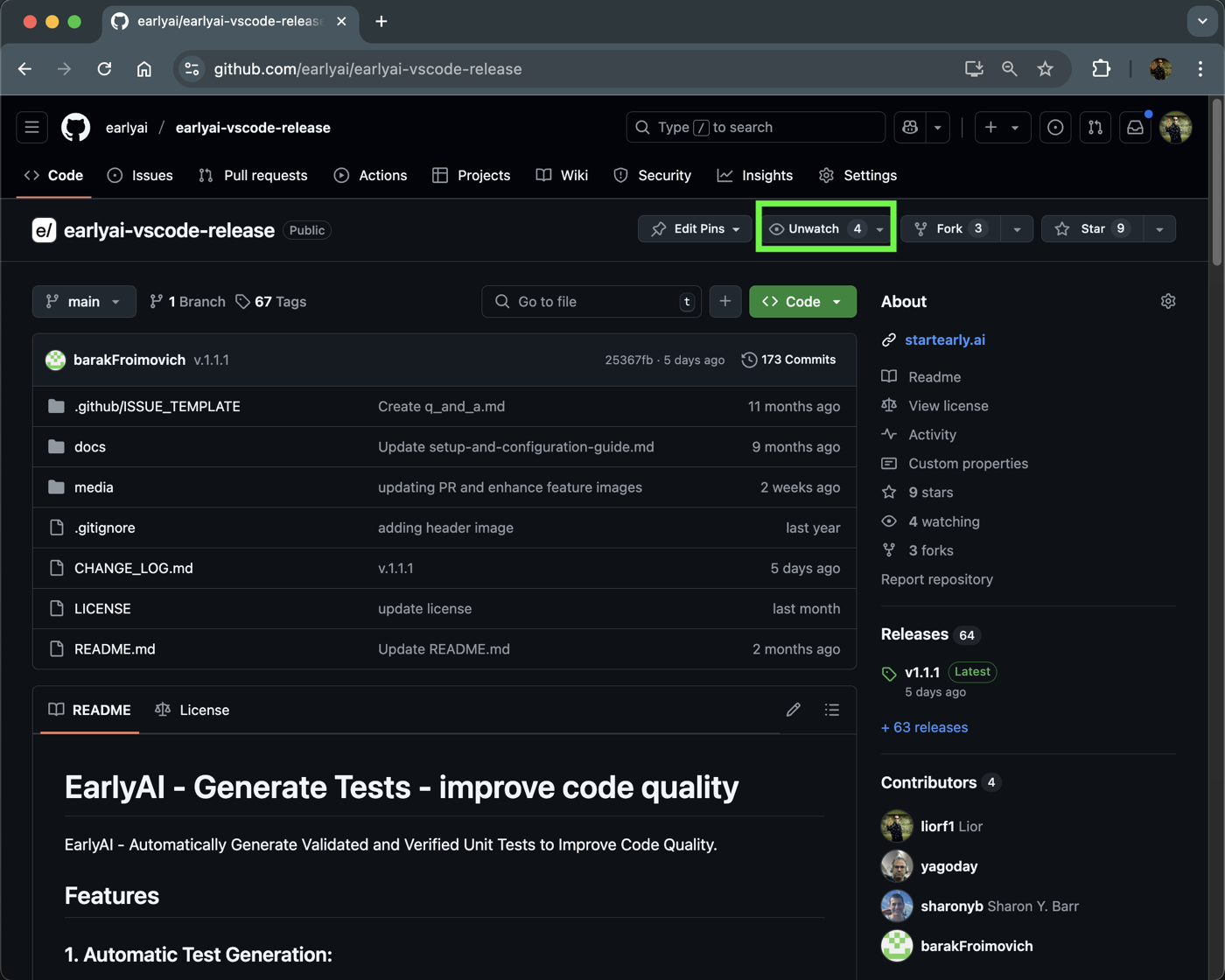 Watch GitHub Releases