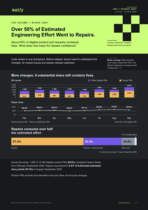 First page of Early's software repair research white paper.